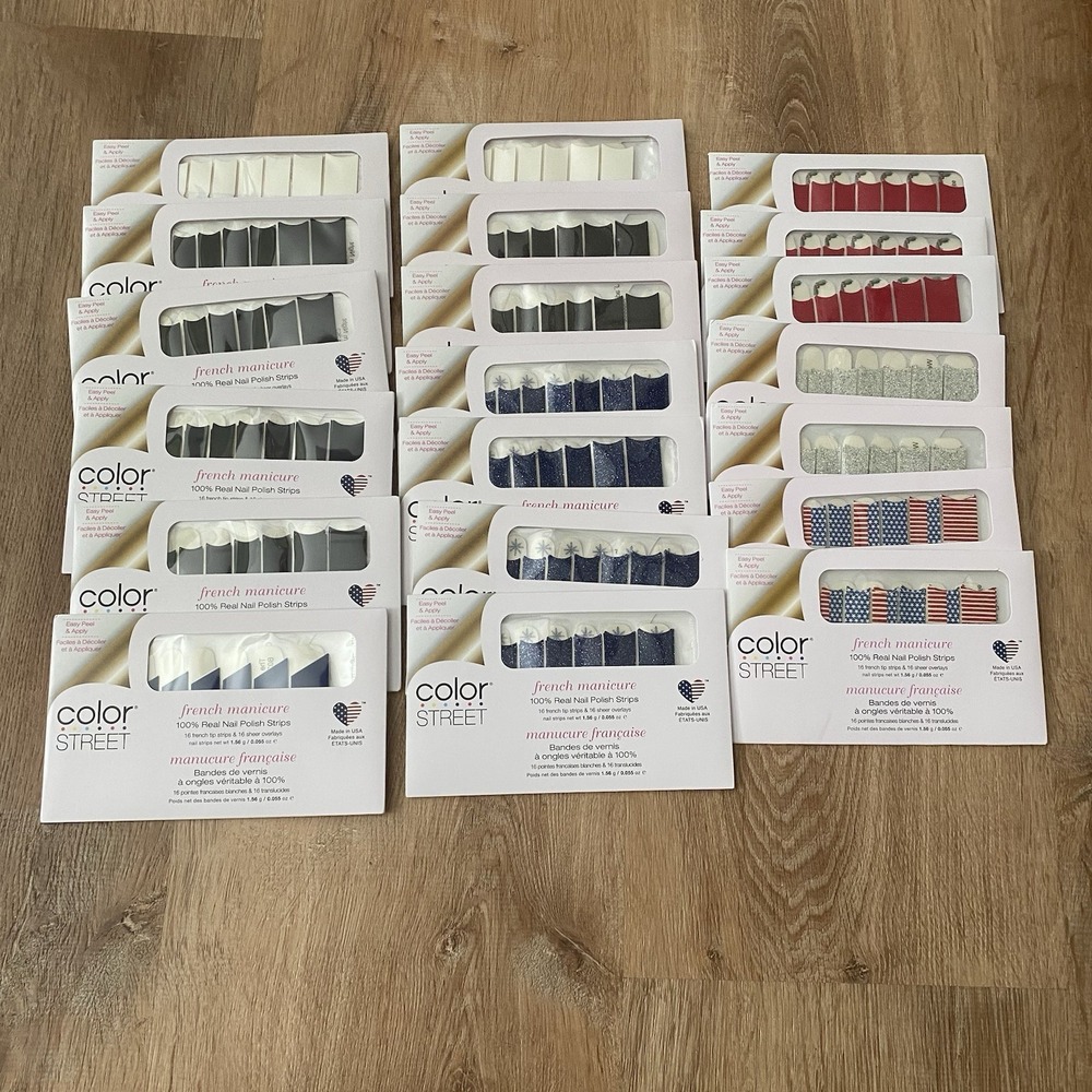Color Street Nail Strips ALL French Manicure 20 New Packs Bundle Lot